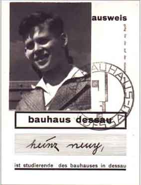 Heinrich Neuy Baushaus Ausweis